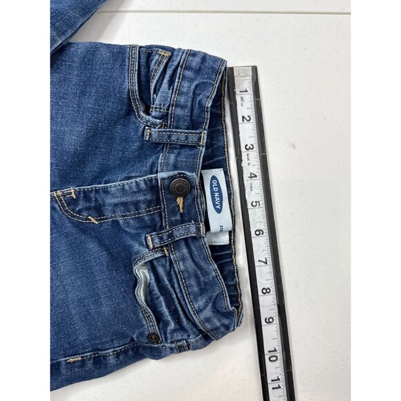 Old Navy Baby Boys 4T Jeans Straight Stretch Blue Denim Ripped Knee Flex Fit - Picture 8 of 8